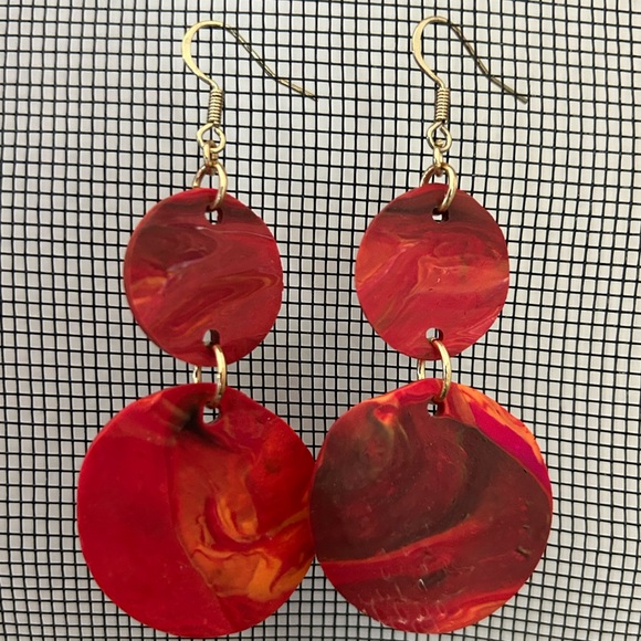 Handmade polymer clay earrings - Picture 3 of 5